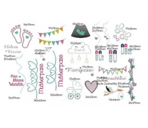 Stickdatei - Papierflieger mit Herz